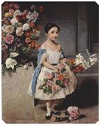 Francesco Hayez Portrait of Countess Antonietta Negroni Prati Morosini as a child Spain oil painting artist